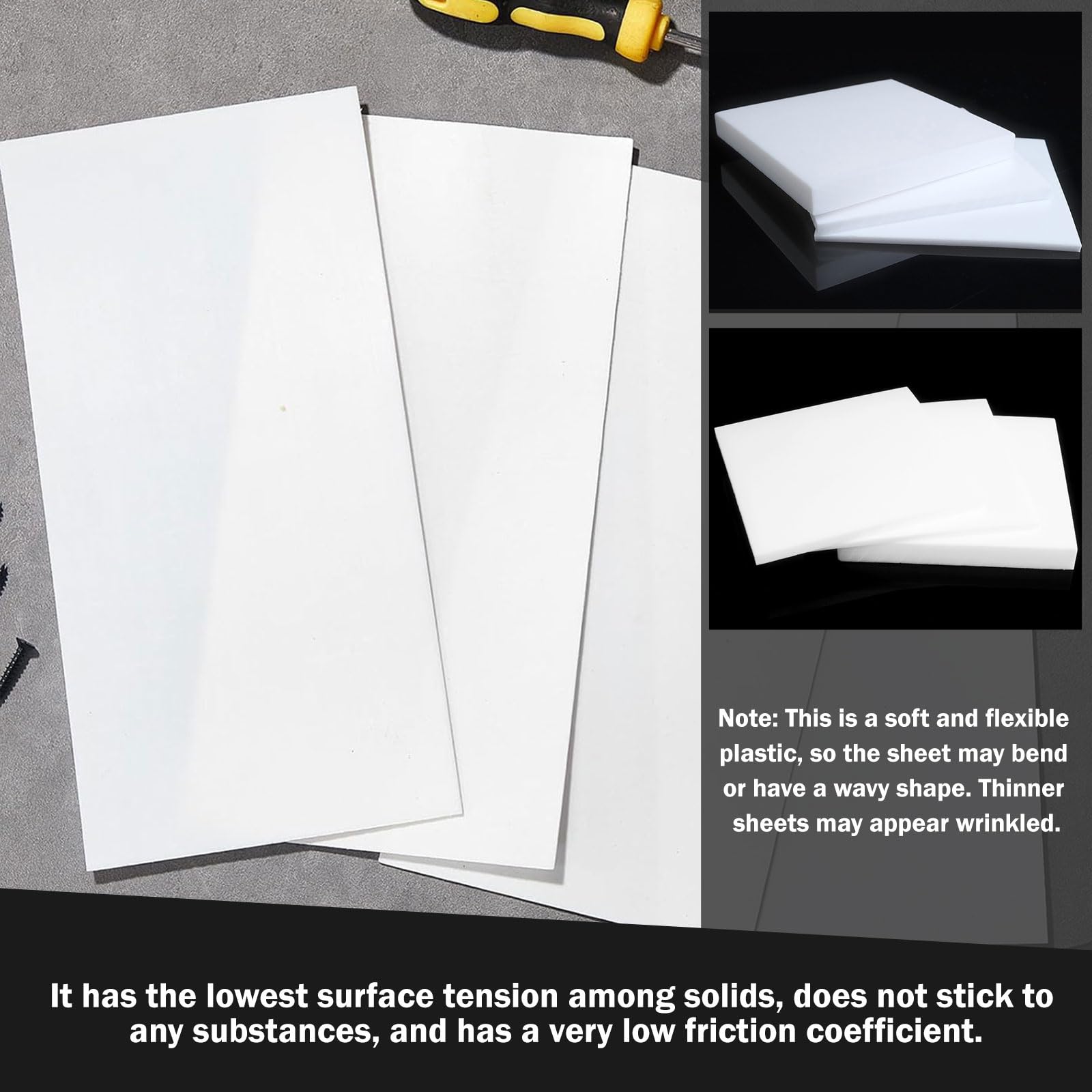 PTFE Plastic Sheets - Virgin Teflon Sheets (2 Pack) -6