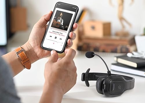 Miniatura 5 de Aluratek Auriculares inalámbricos Bluetooth 5.0 con micrófono con cancelación de ruido, para automóvil, conductor de camión, negocios, escuela,