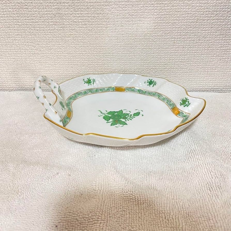 ヘレンド [アポニー・グリーン] ハンドル付きリーフトレイ アポニー・グリーン] ハンドル付きリーフトレイ