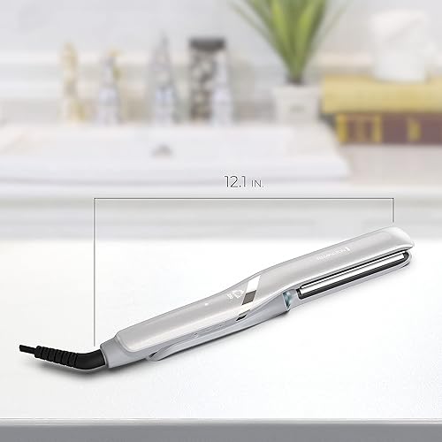 Miniatura 8 de Remington PROLUXE HydraCare - Plancha plana de 1 pulgada con placas flotantes de 1 pulgada, 450 °F de alto calor, blanco perla/gris