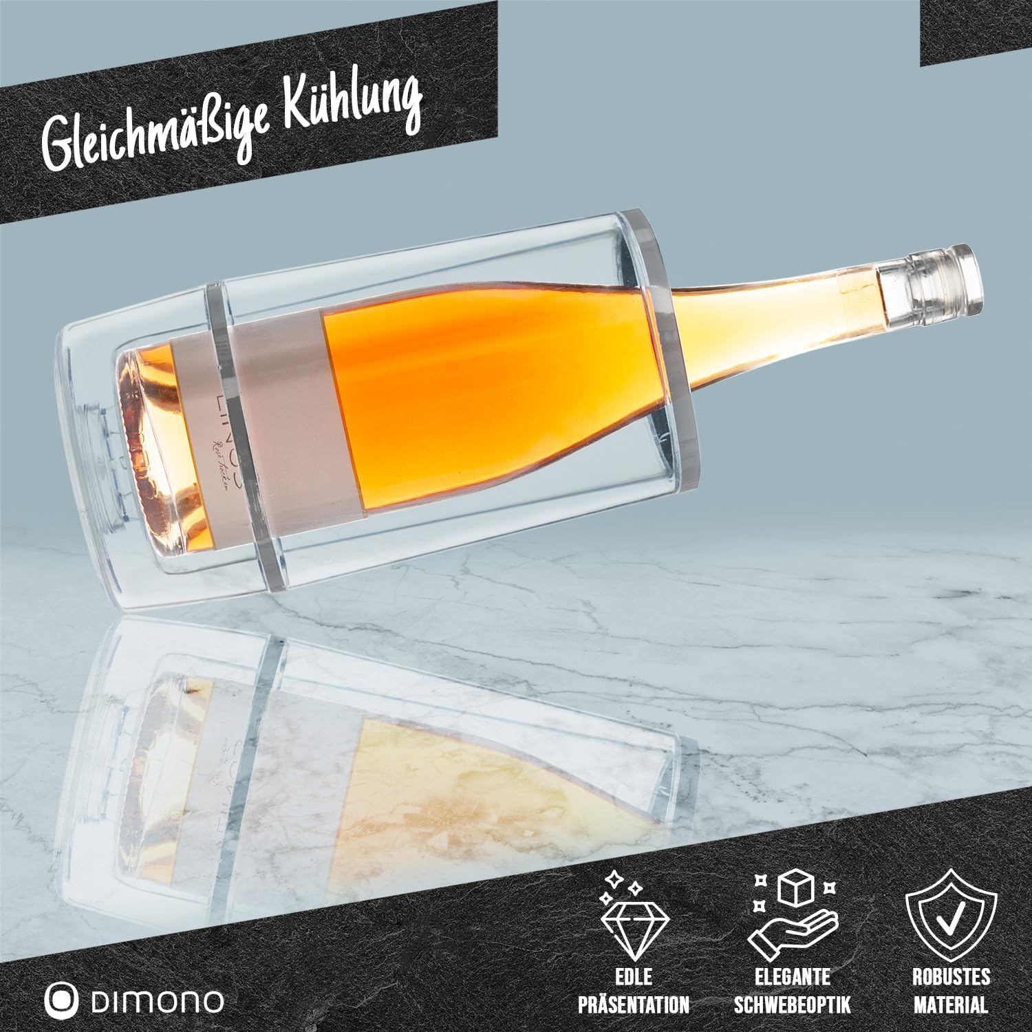 Dimono® Bottle Cooler Double-Walled Wine Cooler Thermal Champagne Cooler for Wine Bottles Sparkling Wine - Image 3