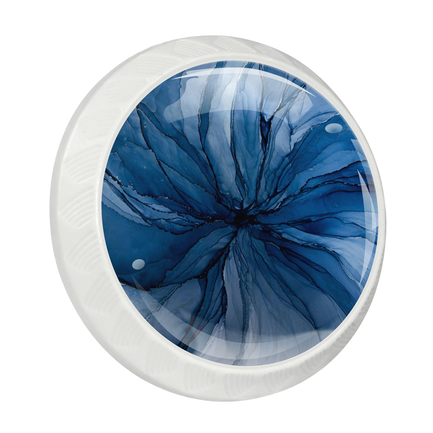 Boutons d'armoire fluorescents en verre et ABS LORVIES lot de 4