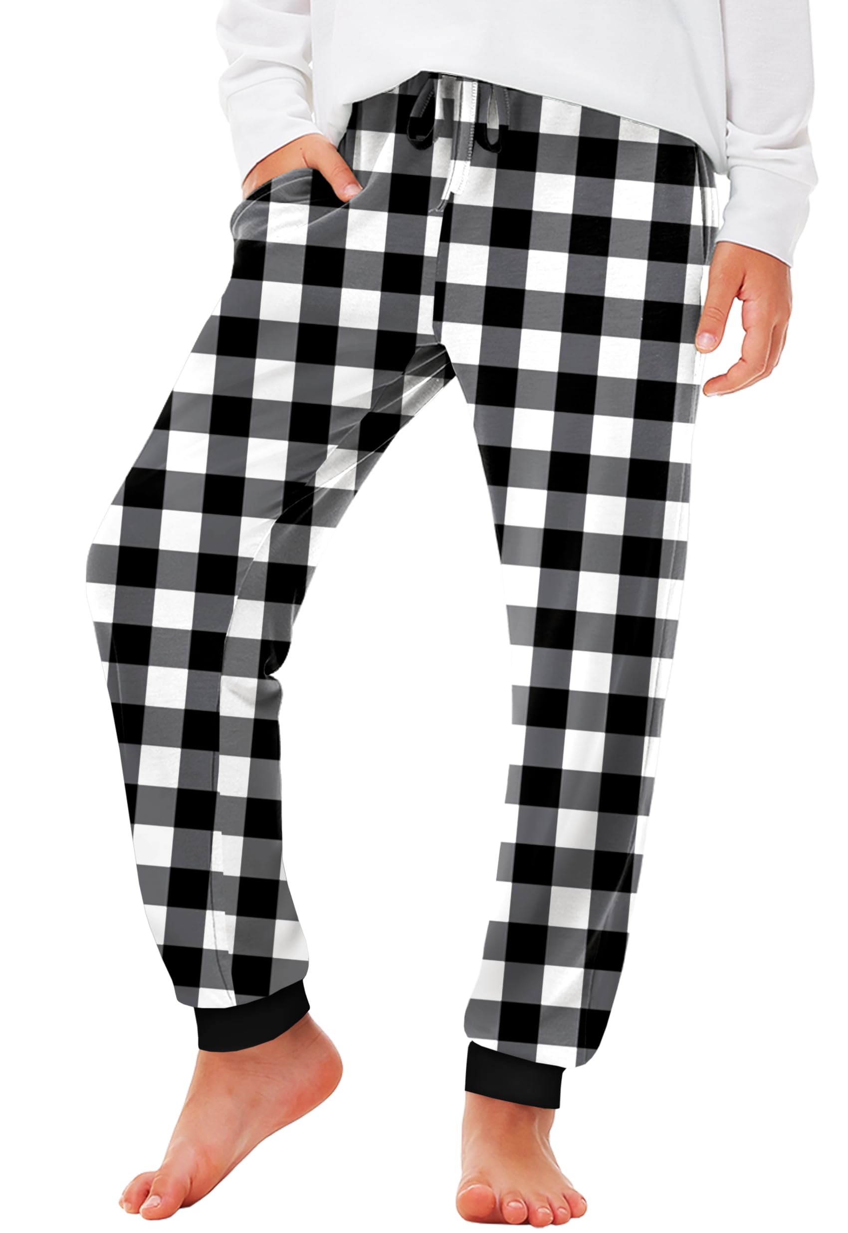 Deerose 4th of July Pants American Flag Drawstring Sweatpants with Pockets 5-14 Years