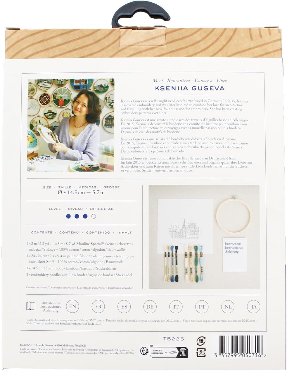 DMC Paris Landmarks - Medium Embroidery Kit