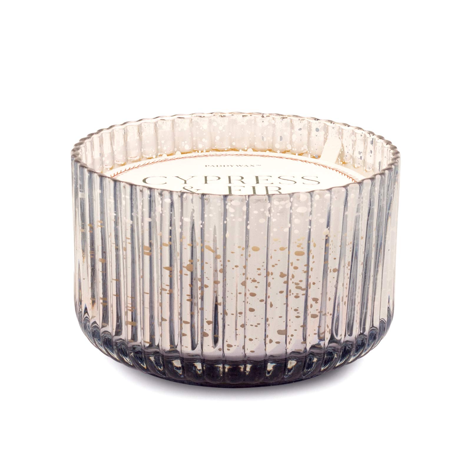 Paddywax Cypress & Fir Holiday Artisan Hand-Poured Scented Candle, 15-Ounce, Silver Mercury