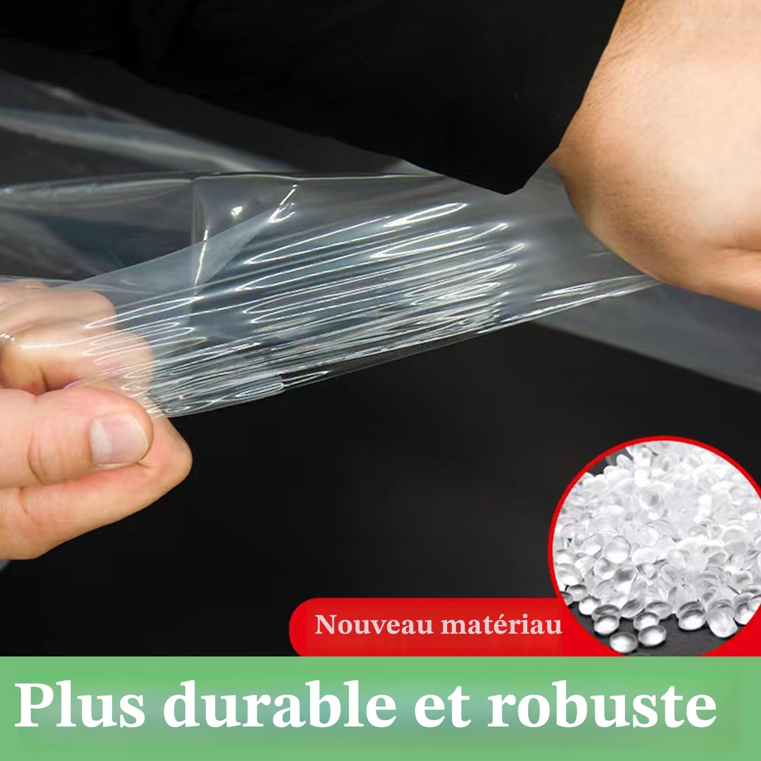 Bâche Transparente avec Anneaux gravés, 2,5 x 3 m, imperméable, en PVC, pour extérieur, bâche de terrasse, bâche de Construction pour Meubles de Jardin, Plantes, Serre, nichoir pour Chien, Toit