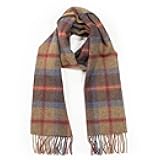 Fine 100% Irish Lambswool Plaid Scarf, Soft & Warm, Celtic Tartan Check, Imported