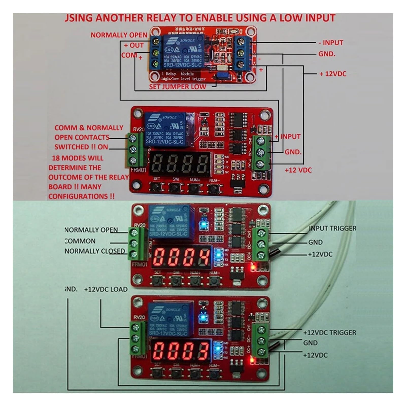 Modulo relè PLC FRM01 Modulo relè a 1 canale DC 5V 12V 24V Interruttore timer ciclo ciclo multifunzione autobloccante(5V)