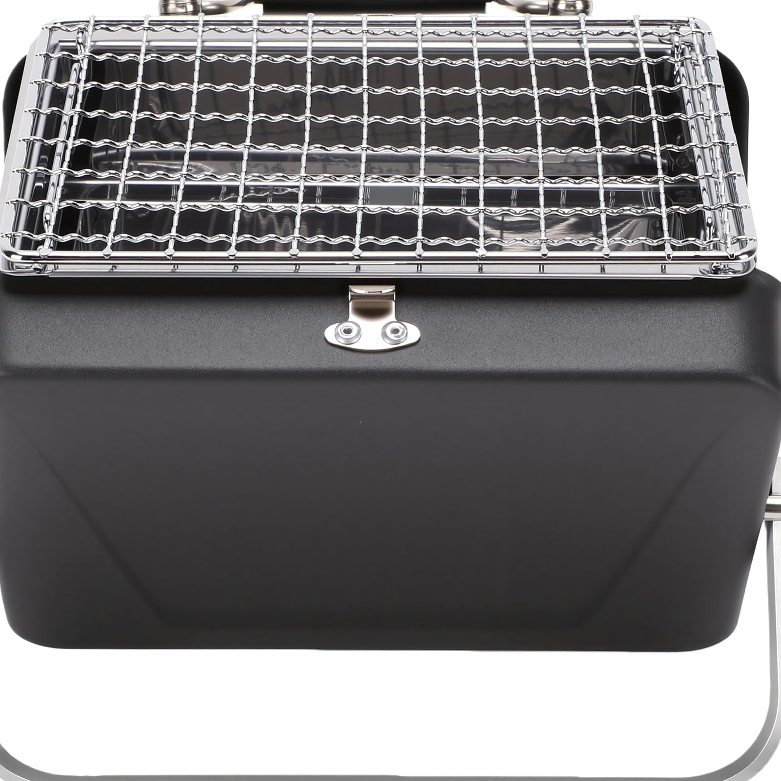 Griglia per Barbecue, Griglia per Barbecue Portatile Pieghevole e Compatta in Acciaio Inossidabile 6,5x4,3x5,9 Pollici, a Carbone con Custodia Integrata per Uso Esterno da Tavolo da Picnic