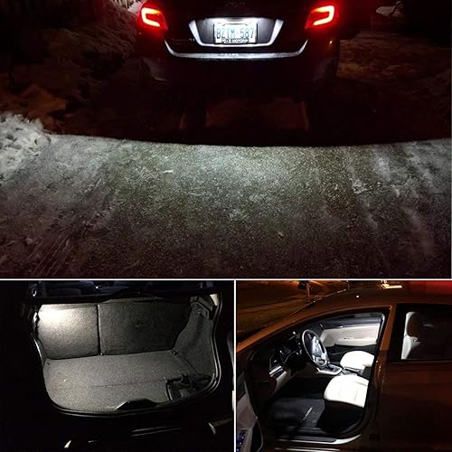 Miniatura 7 de PHINLION Bombillas LED en miniatura de 500 lúmenes, 194 bombillas LED de 6000 K, color blanco, superbrillante, Canbus 168 2825 W5W T10, repuesto