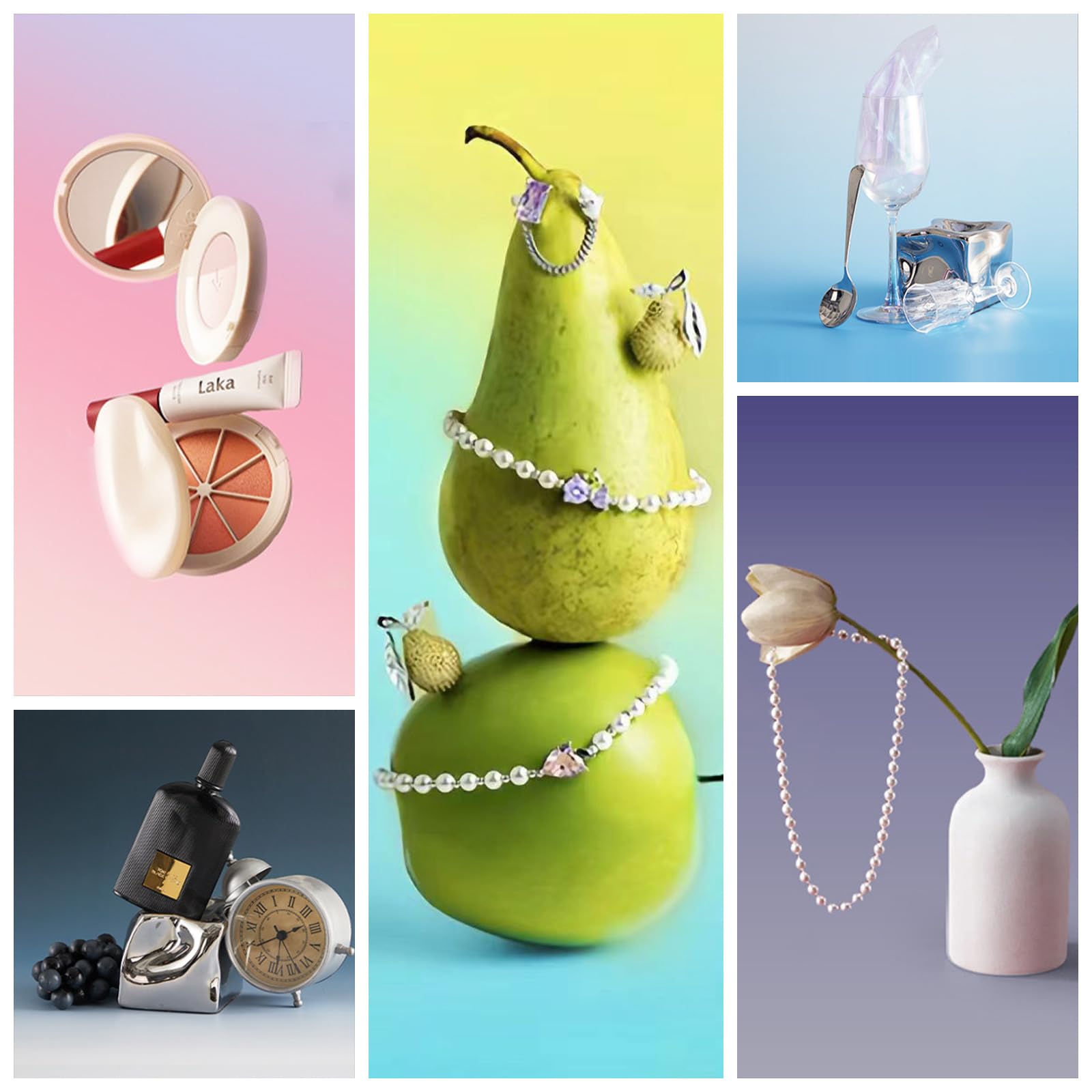 Fondale fotografico da tavolo, 12 pezzi, 24 modelli, 86,4 x 55,9 cm, sfondo da tavolo per fotografia di piccoli prodotti fotografici, kit di accessori per alimenti, gioielli, cosmetici (sfumato