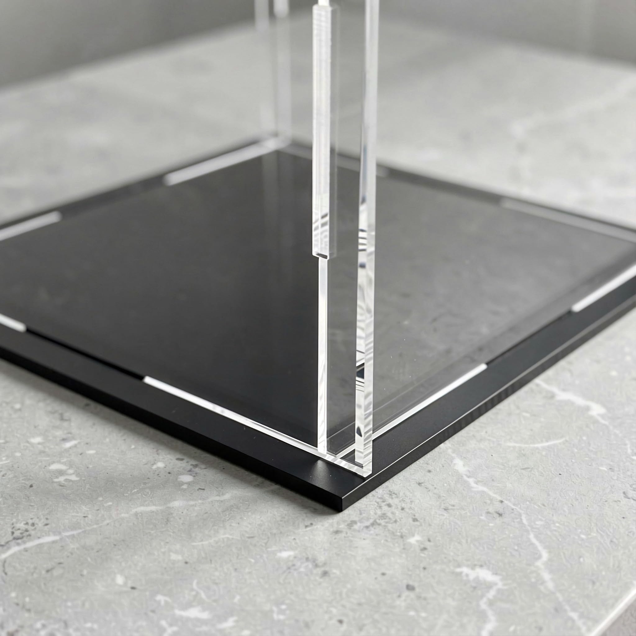 Uonlytech Caja expositora de acrílico Transparente para Figuras, Estuche