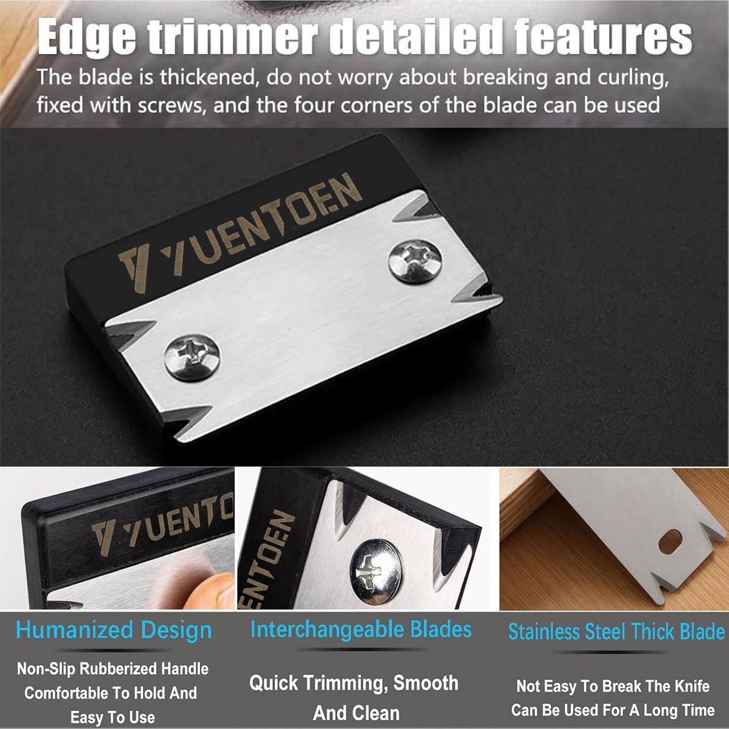 Furnierkantenschneider mit 1 Ersatzklinge, Kantenschneider Umleimer Holzbearbeitung Werkzeuge Handhobel, Edge Banding Trimmer,Holzgrate Holzkante Bänder Trimmer Einhandhobel für PVC ABS