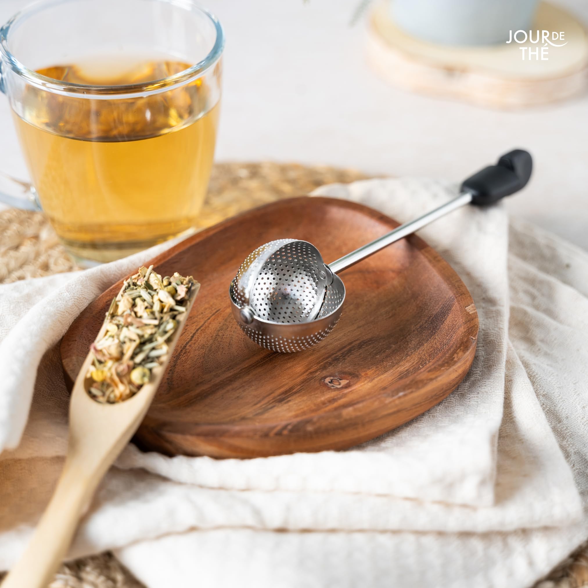 Juego de 2 cucharas de té de bambú | Cucharas dosificadoras de bambú prácticas y duraderas, ideales para té, café, matcha, especias y sal