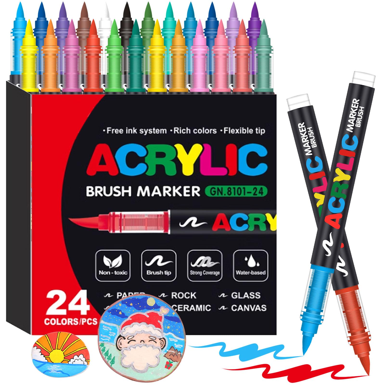 Laconile Farben Acrylstifte für Steine Wasserfest