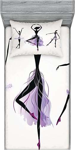 Miniatura 267 de Ambesonne - Juego de sábanas bajeras y fundas de almohada, diseño clásico botánico, plantas de jardín vintage, juego de 3 piezas con estampado