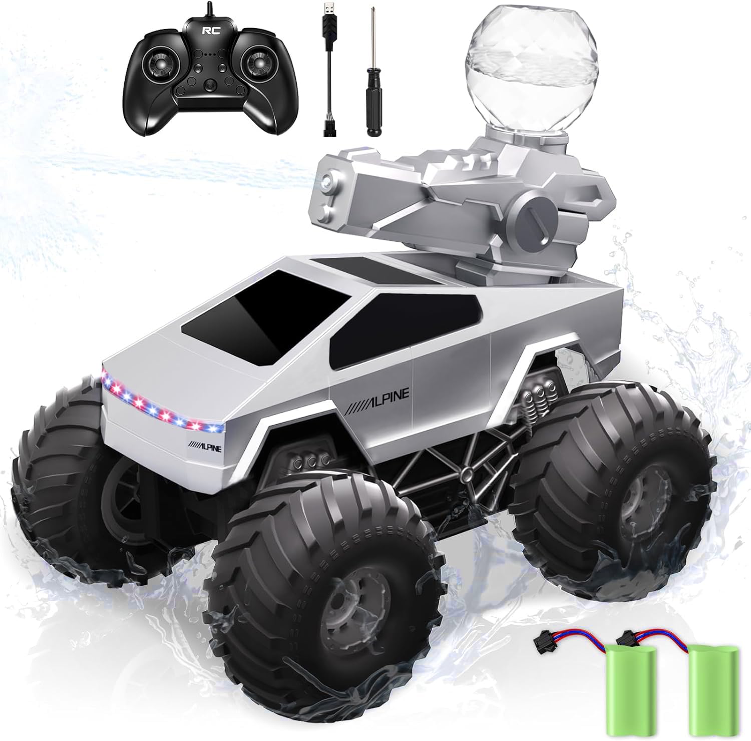 Amphibious Remote Control Car, 1:16 Monster Truck Toys for Boys RC Cars, 2.4GHz Waterproof RC Trucks,4WD All Terrain Off-Road RC Car, Kids for Boys