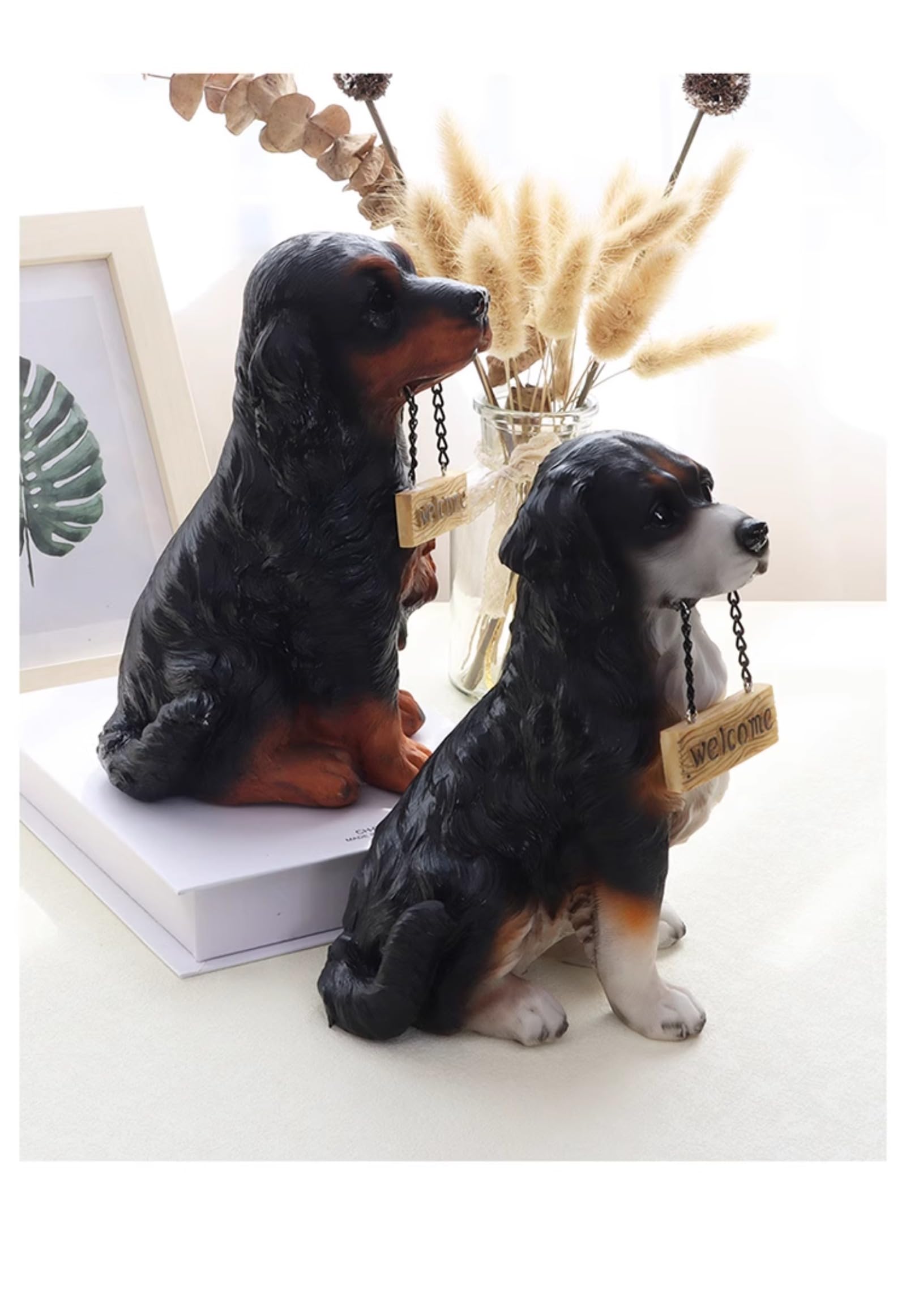 Amazon.com: Simulation Saint Bernard Collie Setter Labrador Retriever  Statue, Resin Welcome Dog Model Cute Animal Garden Bonsai Landscape Home  Study Bookshelf Decoration (Shepherd) : Home & Kitchen
