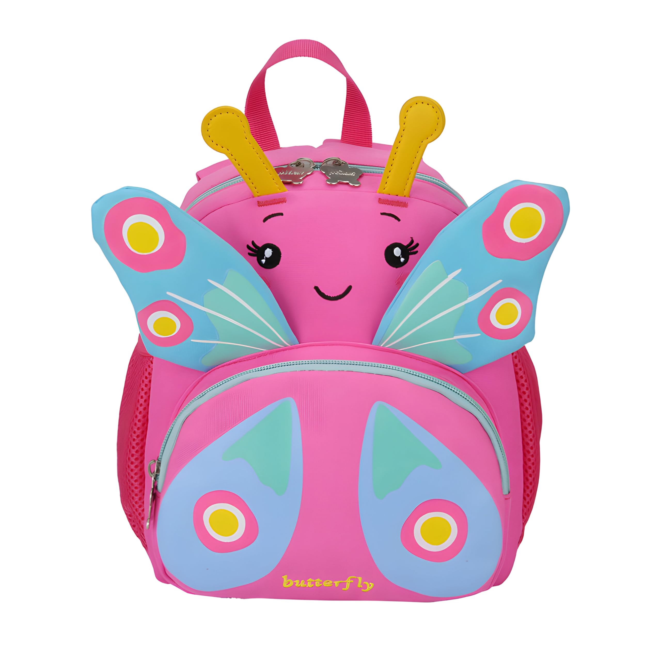 Bembika School Bag The Perfect Children Backpack and School Bags for Kids Compact Stylish Backpack for Kids Exceptional-Quality Kids Kindergarten Backpack and Travel Backpack- (Butterfly|Rose Red)