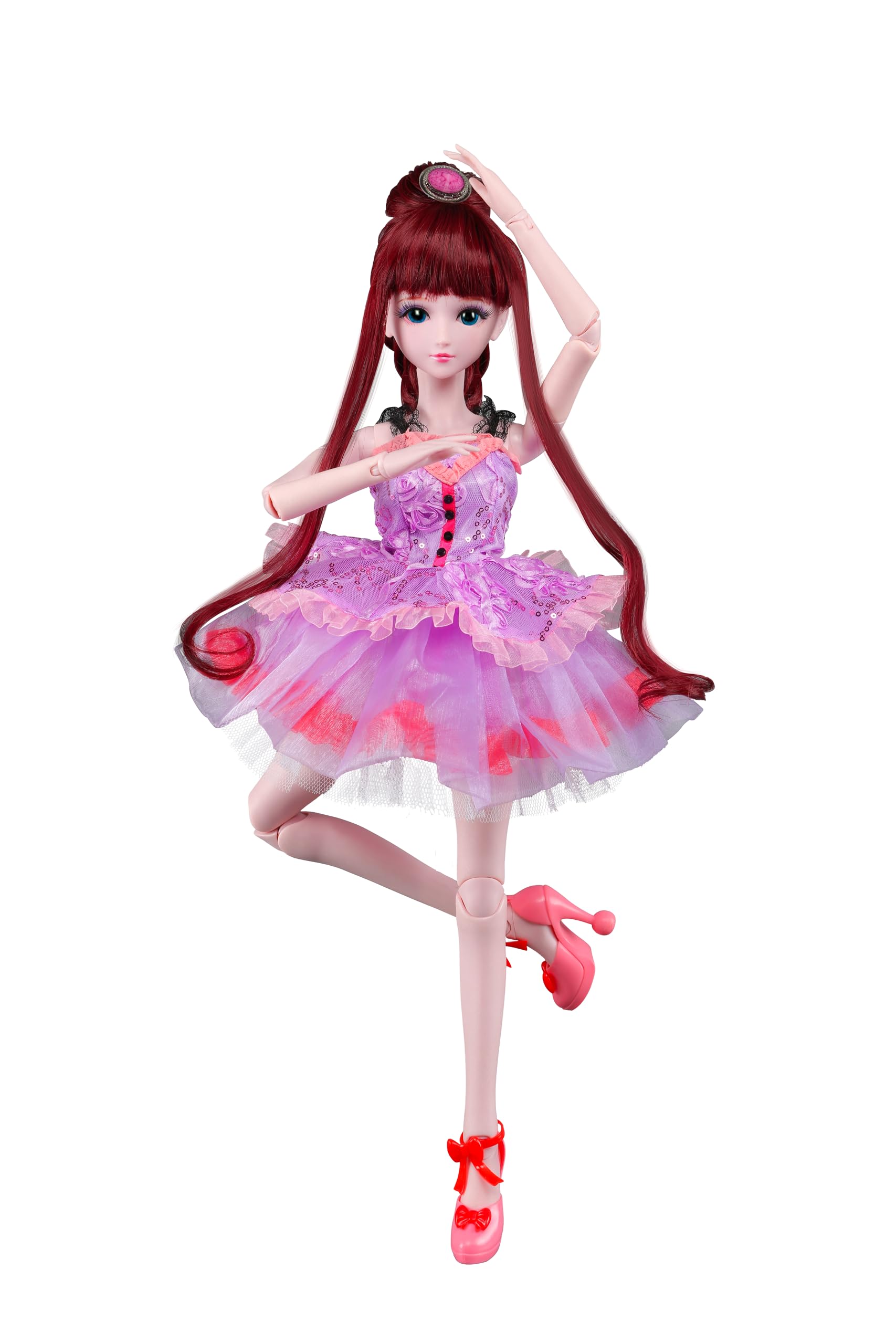 BDJ Fashion Doll,Cute Dolls, 24.8 Inches, 19 Movable Joints, Long-haired,Great Gift for Kids 3+,Headdress and Clothing Accessories, Sparkling, Birthday Gift