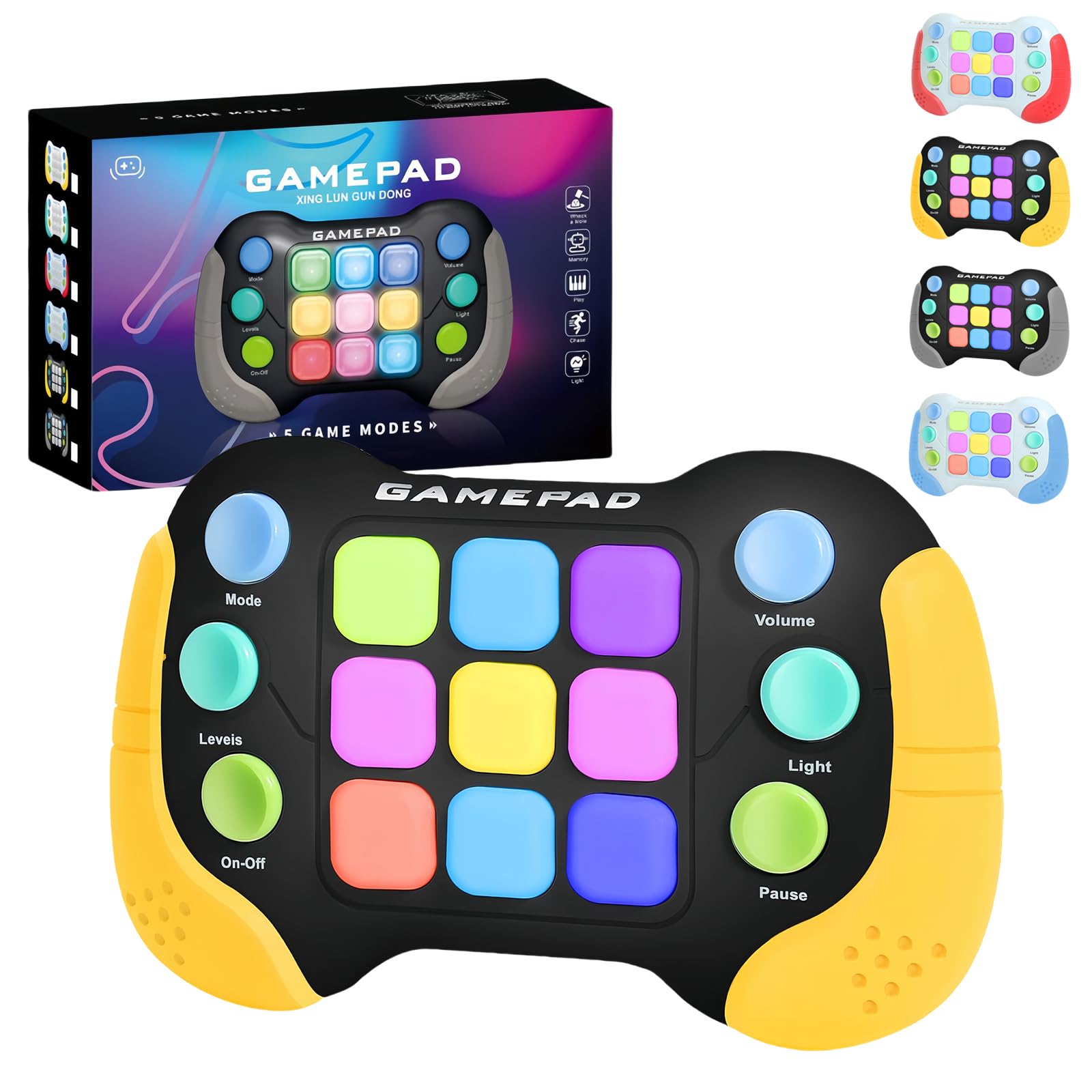 Quick Push Bubble Sensory Fidget Juguete Con 4 Modos De Juego, Consola Electrónica Para Niños Y Adultos, Alivia El Estrés Y Entrena La Memoria, Color Rojo