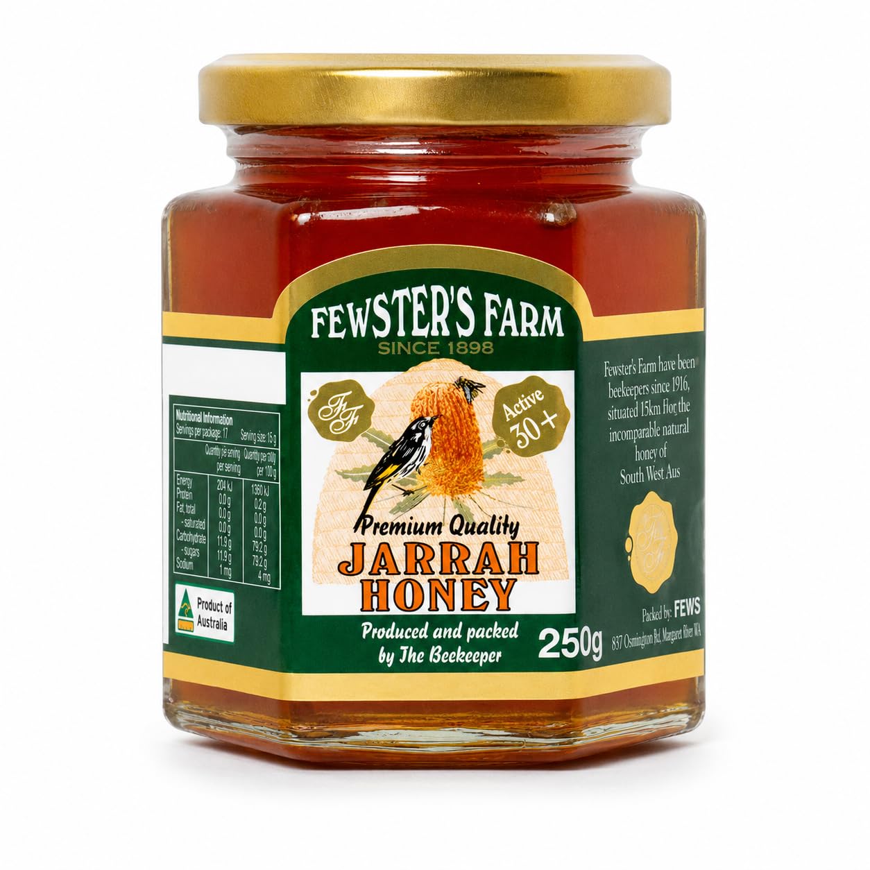 Amazon.com : Jarrah Honey TA 30+ - 250 g / 8.8 oz Jarrah Honey is