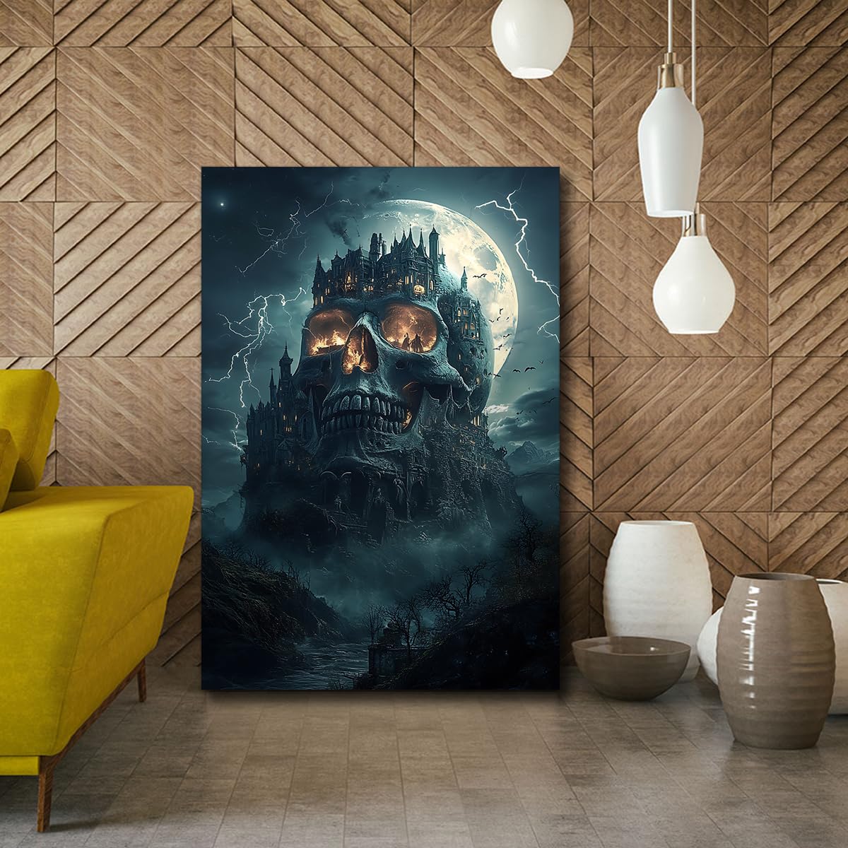Duch Halloween obraz na płótnie straszna noc sypialnia dekoracja 80 x 120 cm