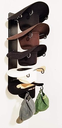 American Made Classic - Soporte para sombreros de cinco niveles, color negro