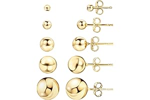 Barzel Set Screw Stud Earrings