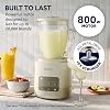 Licuadora Oster Vortex de 800 vatios, para leche de avena, vaso de vidrio resistente a golpes con programas automáticos iBlend, tecnología reversible, cuchilla de acero inoxidable 7