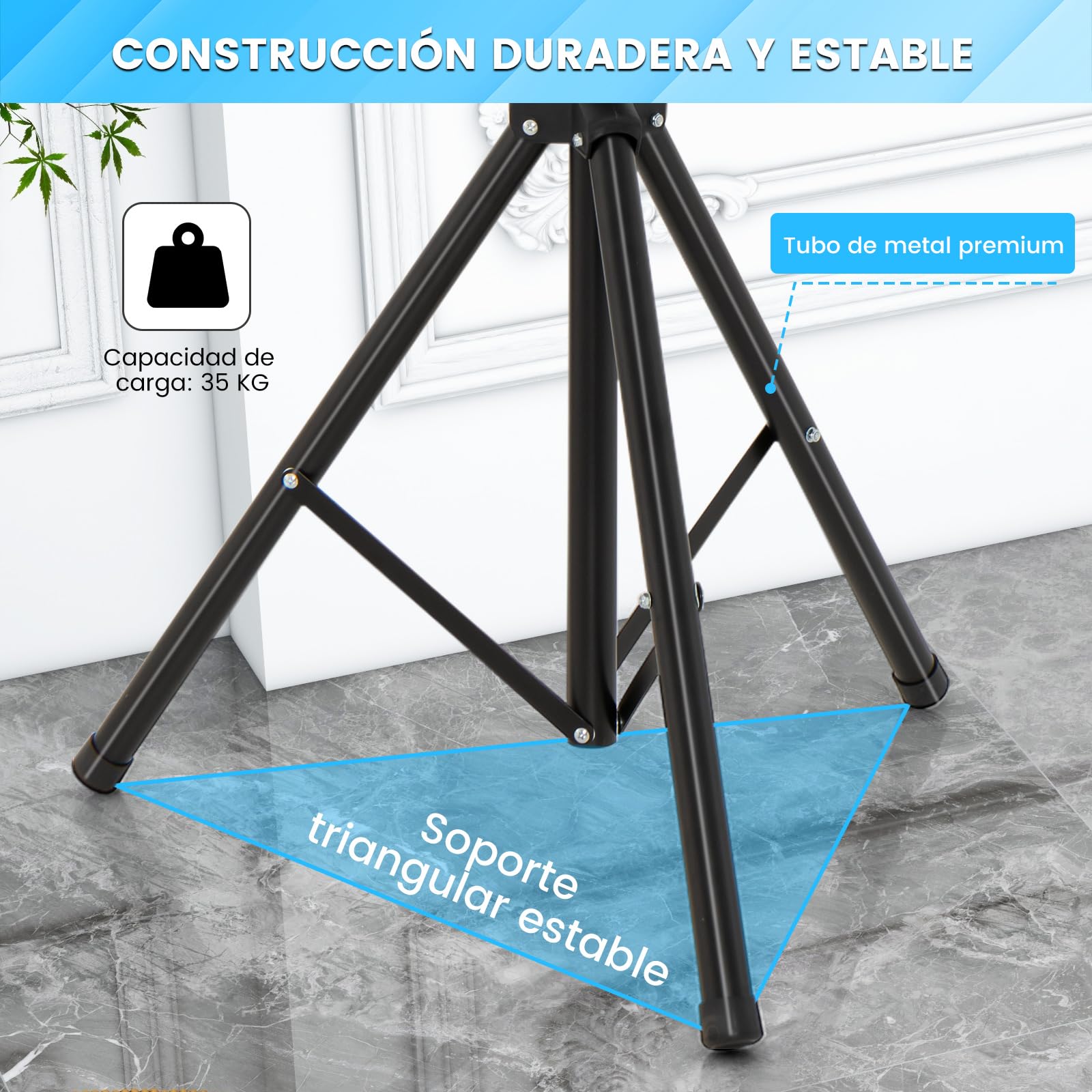 COSTWAY Soporte TV Pie para Pantallas 21-47 Pulgadas, Altura Ajustable y Capacidad de Carga de 35 kg, Soporte de Mesa para Televisor LCD OLED, Base Antideslizante
