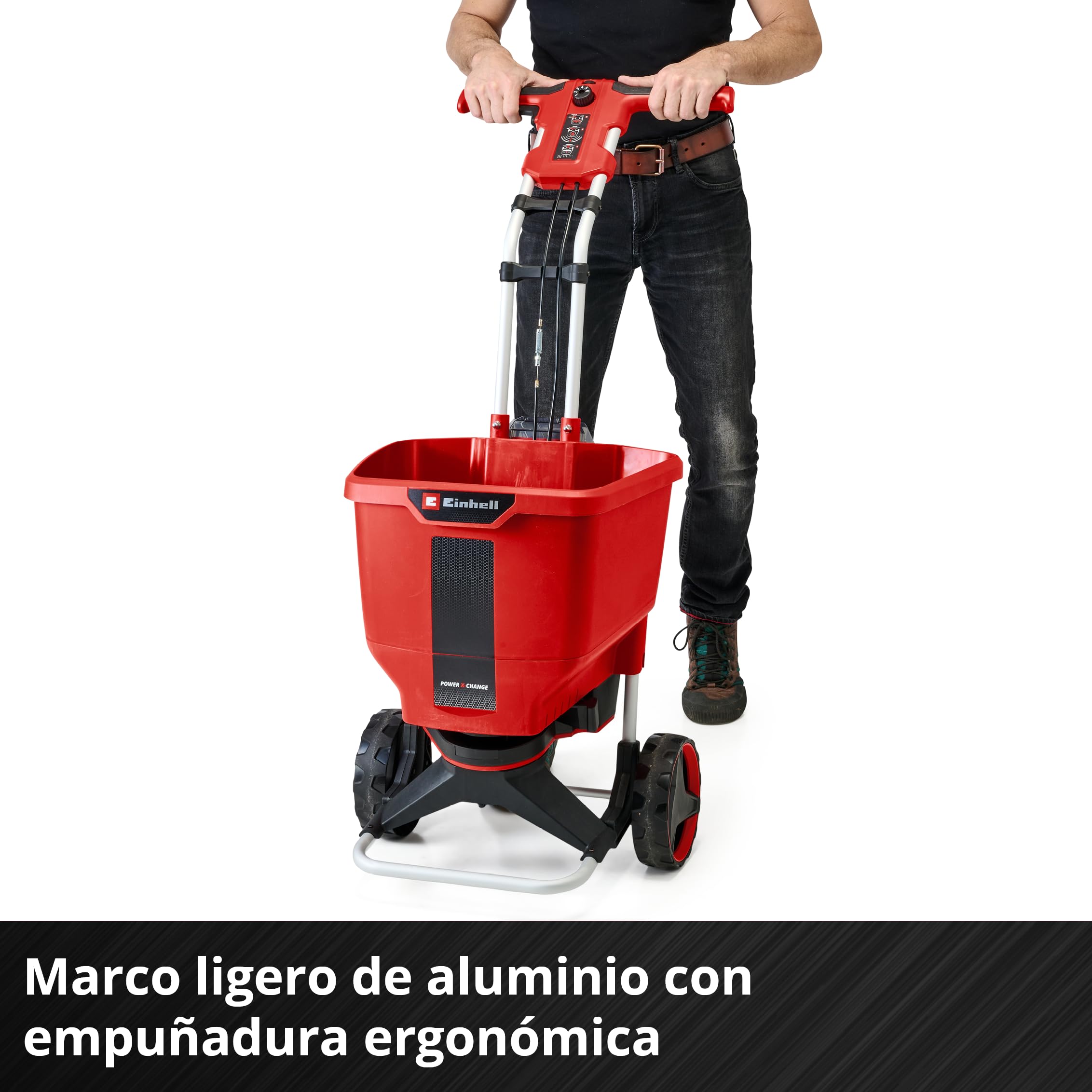 Einhell Esparcidor con bat. GE-SR 18/22 Li-Solo Power X-Change (18V, 22L, ancho de esparcido máx. 6 m, velocidad de esparcido 6 niveles, regulación de cantidad de esparcido 6 niveles, sin batería)