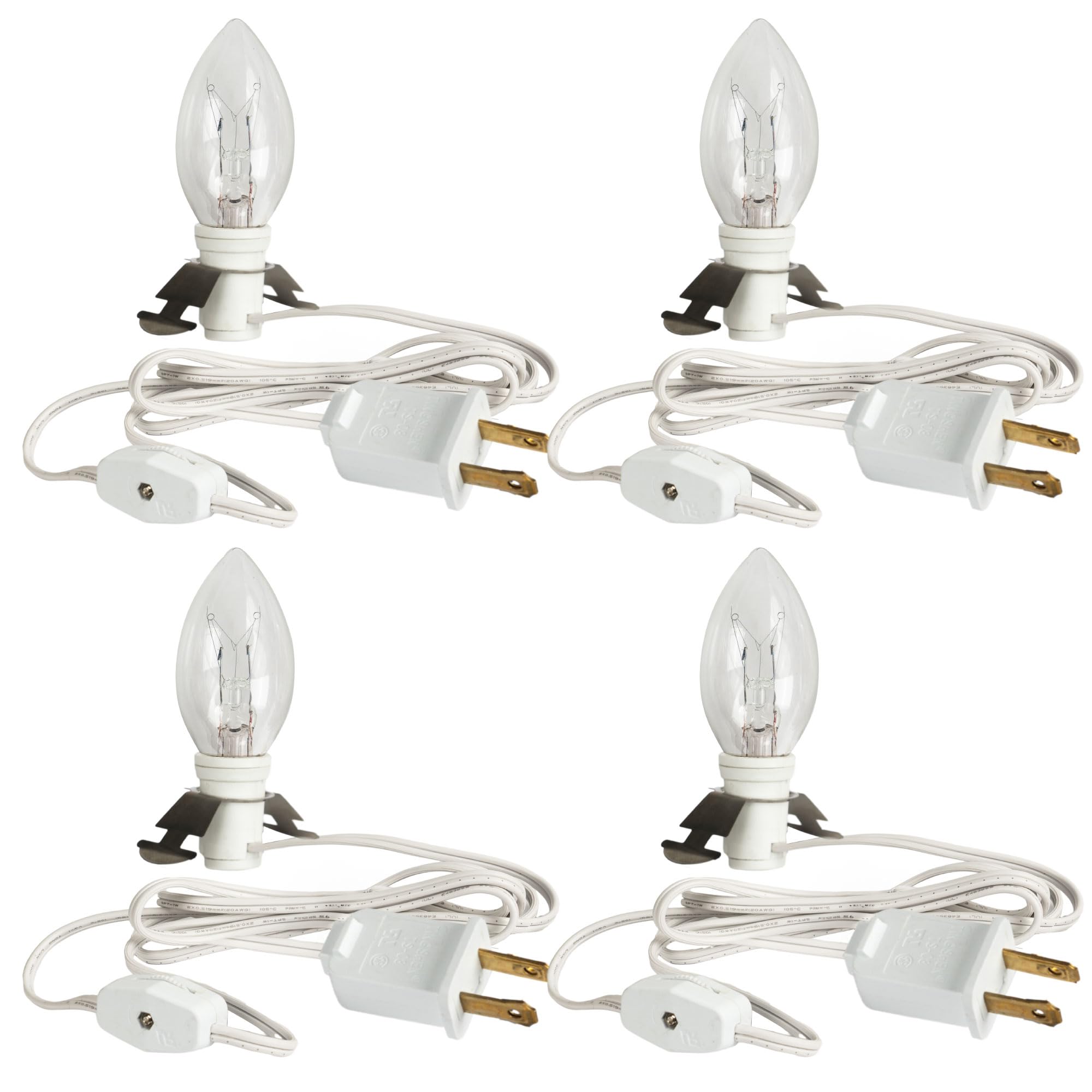 Bright C7 Bulbs & 6FT Cord - Holiday Decor -10 Bright C7 Bulbs & 6FT Cord - Holiday Decor -10