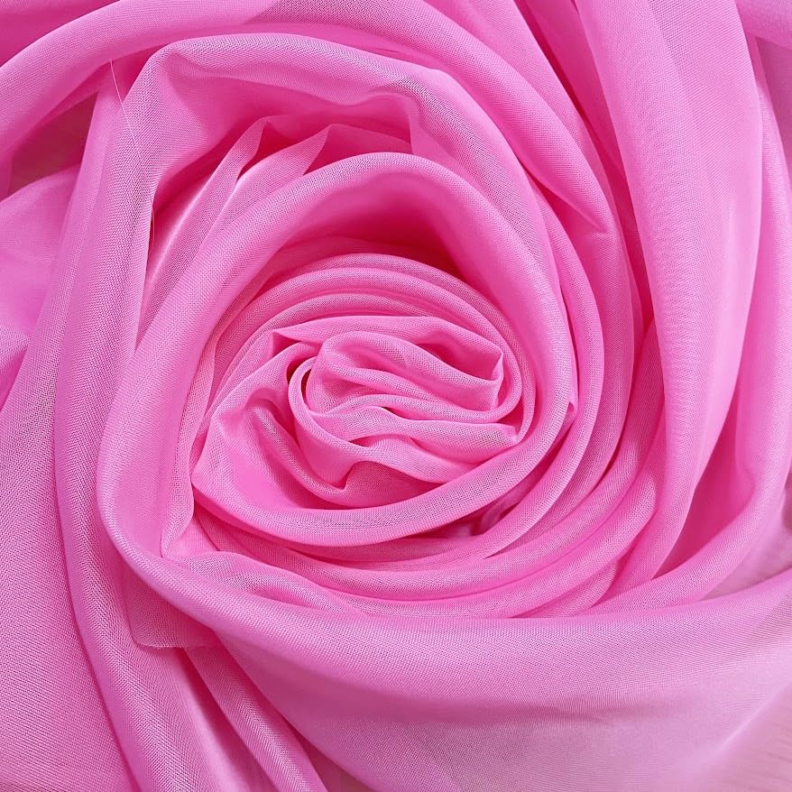Megachest Wedding Voile Fabric 58 Inches Wide DIY Material (hot Pink, 10 Meters Long) — image 1
