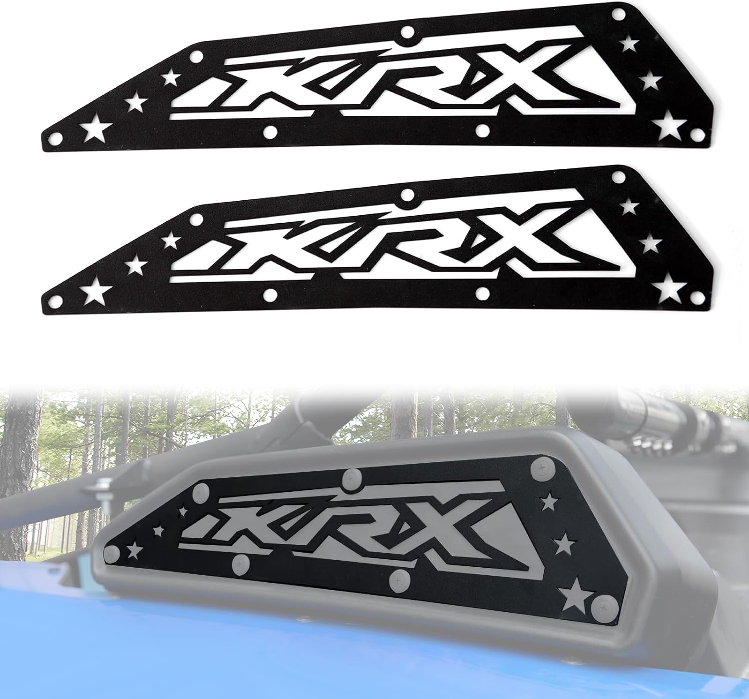 Air Intake Covers Grill for Kawasaki Teryx KRX 1000 2020+, Engine Side Vent Cover Black Aluminum Filter-Air Inlet Protection Mesh Bezel for Teryx KRX4 1000 2023-2025 Accessories (2PCS)