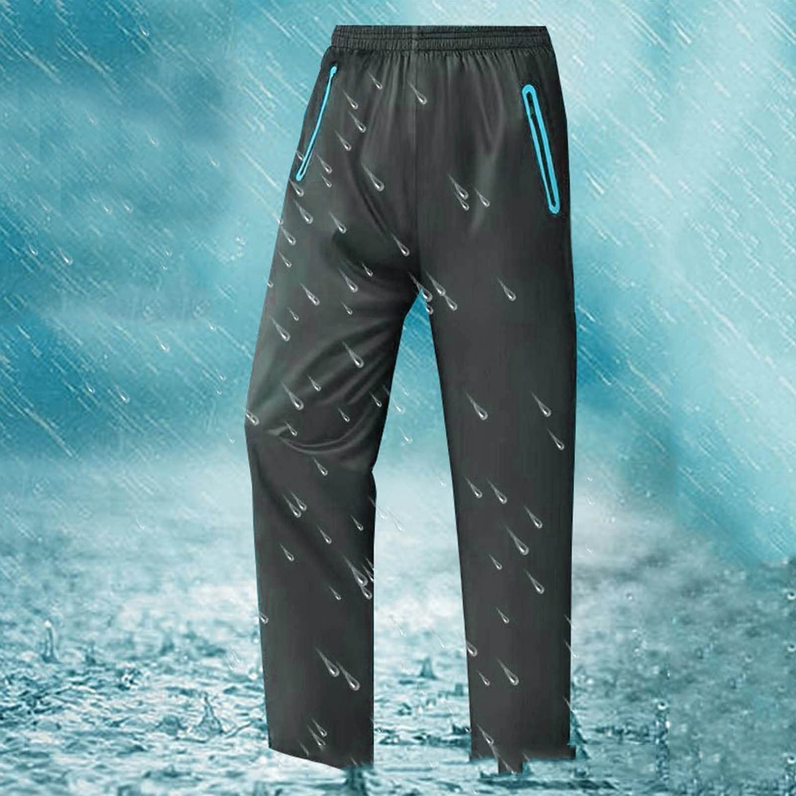Regenhose Damen Herren Wasserdicht Atmungsaktive Fahrrad Überziehhose Leichte Wanderhose Unisex für Erwachsene Winddicht Outdoor Trekkinghose Arbeitshose Funktionshose mit Reißverschlusstasche 4XL