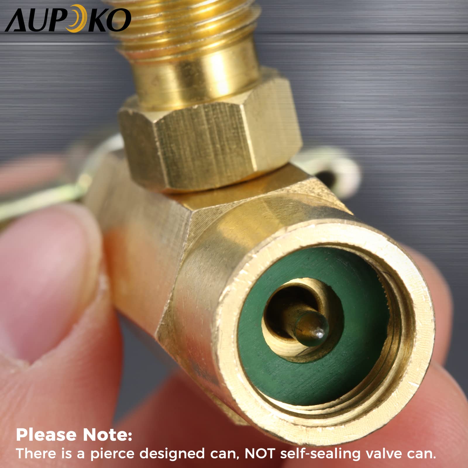 Aupoko R1234YF rubinetto per bottiglia refrigerante valvola dispensatrice 1/2" Acme 1/4" SAE compatibile R12 R22