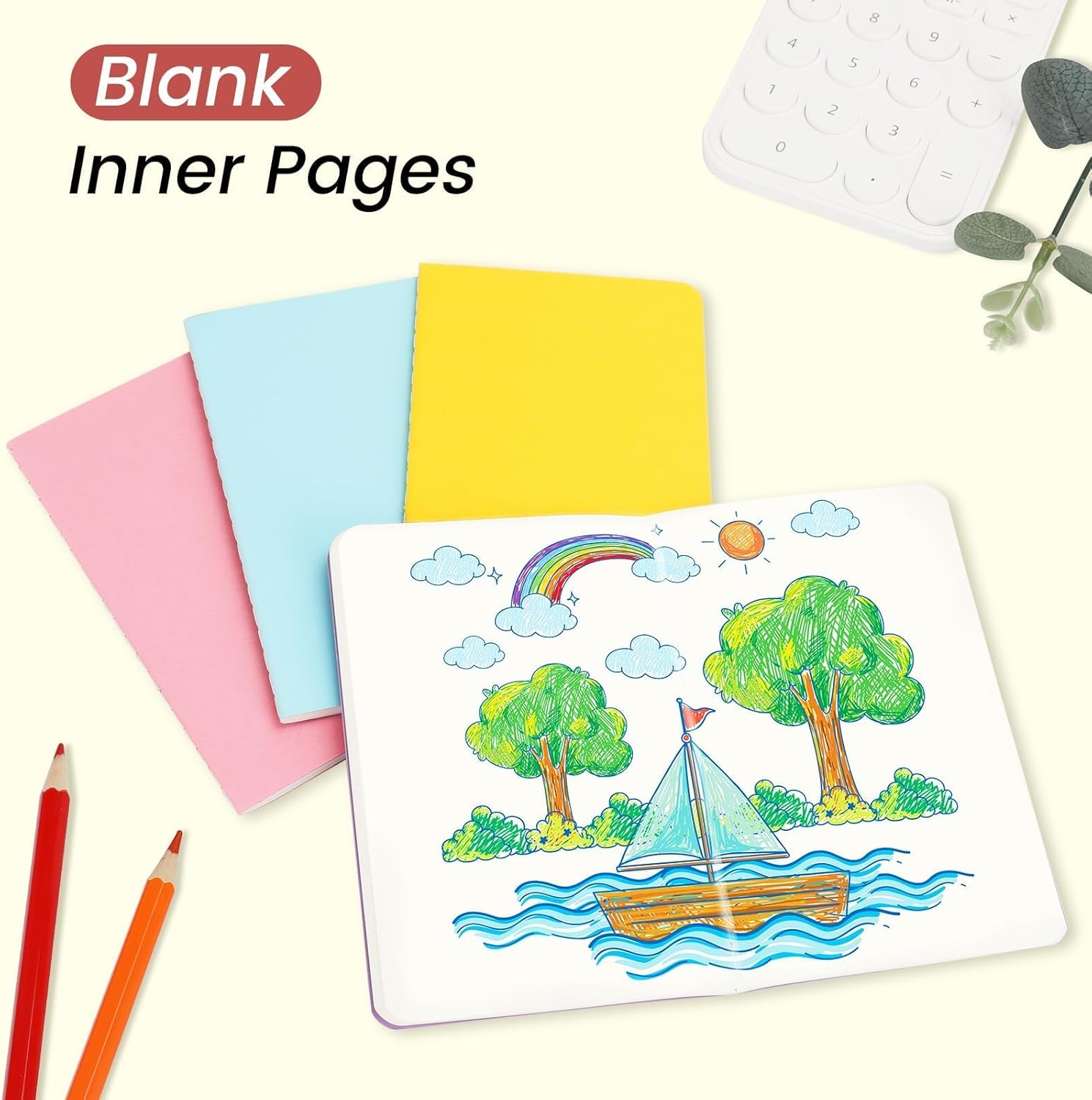 Oucaru 64PCS Mini Notebooks Bulk, 3.5" x 5.5", 16 Color, 60 Pages Blank Paper Small Pocket Notebook Set, Mini Journal Memo Notepads for Students, Traveler, School Office Supplies - Image 5