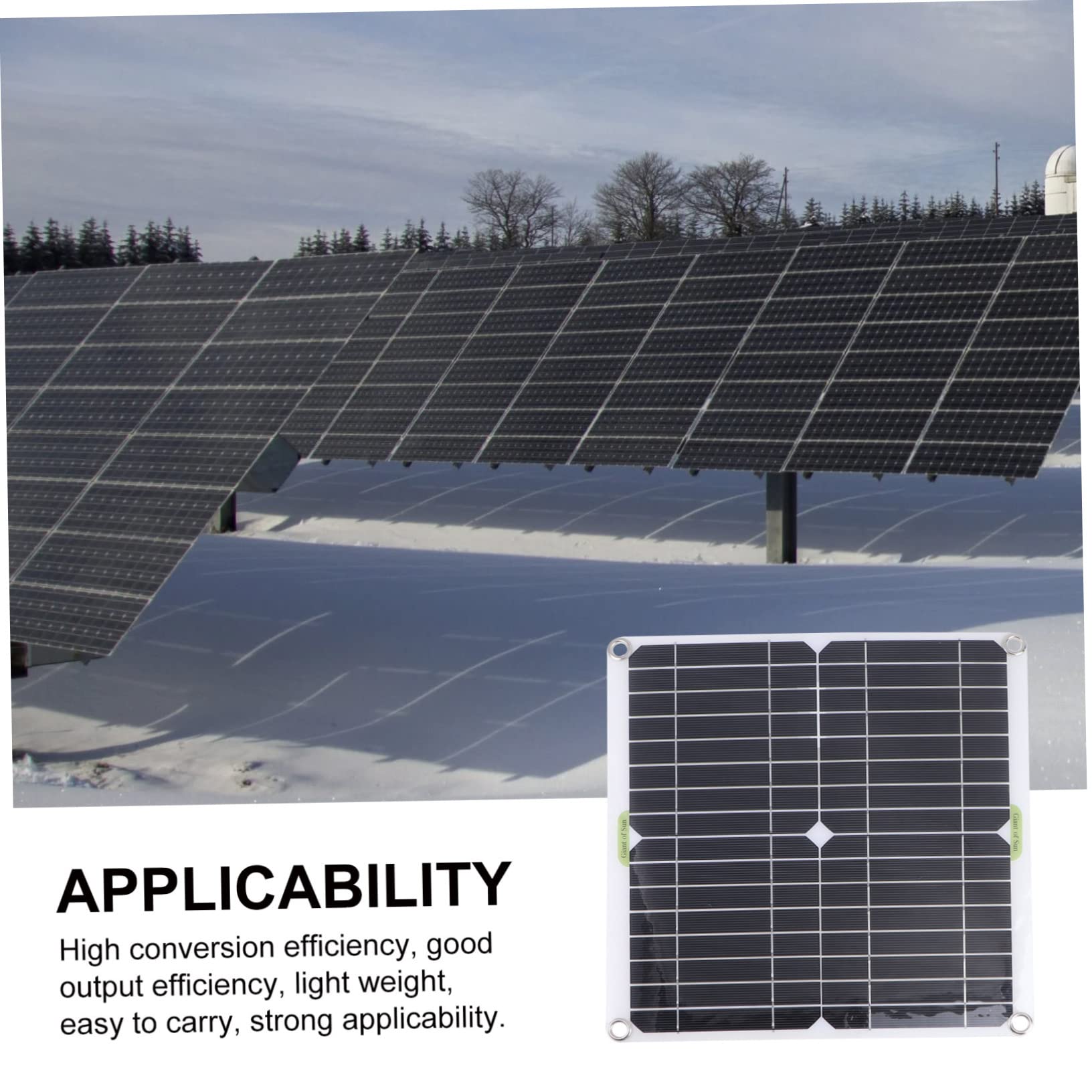 Pannello Solare Monocristallino 200w Set da 1 Nero | Efficienza di Uscita Elevata, Rapporto 98%, per Viaggio e Attività All'aperto