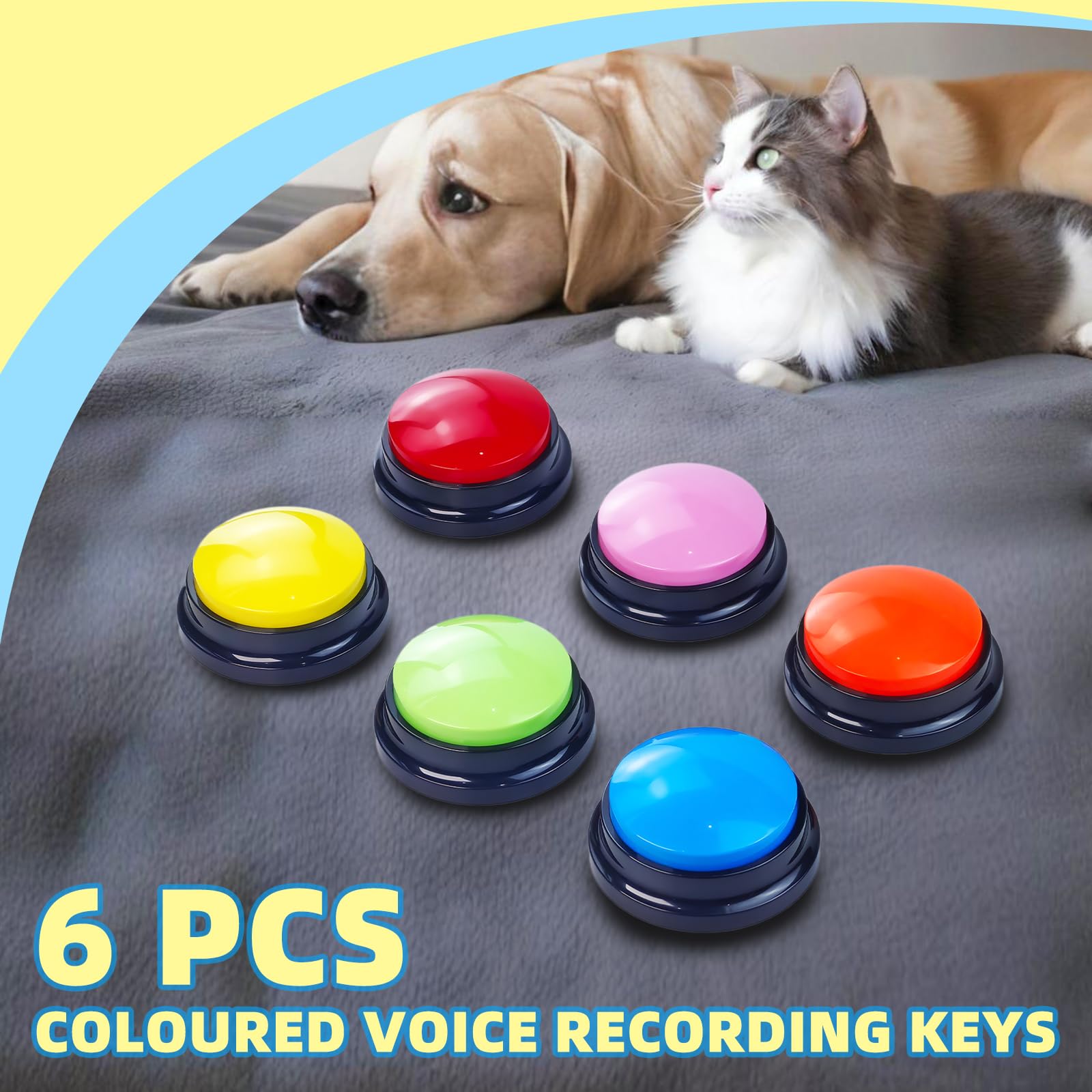 Flylin 6 Packs Recordable Training Buttons - Image 4