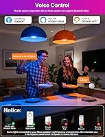 Vista 3 de ILC Bombillas inteligentes Alexa (equivalente a 120 W) compatibles con Alexa solamente, 1200 lúmenes, cambio de color, temperatura