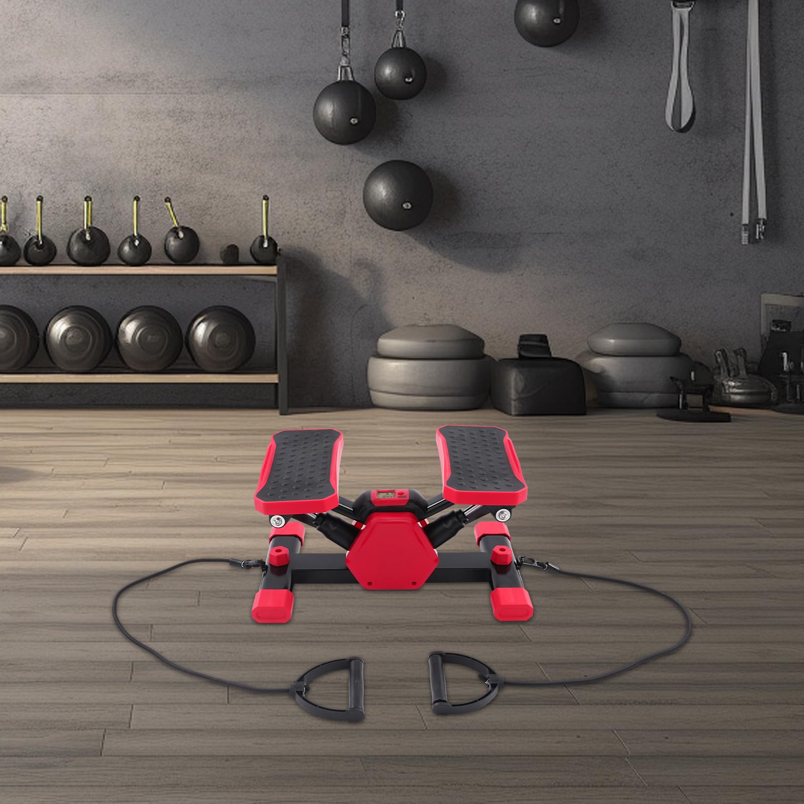 Tragbarer Pedaltrainer,Pedaltrainer,Beintrainer für Zuhause,Mini Heimtrainer Senioren mit 2 Widerstandsbändern und Rutschfester Matte, Hometrainer Fitnessgerät für Zuhause Büro