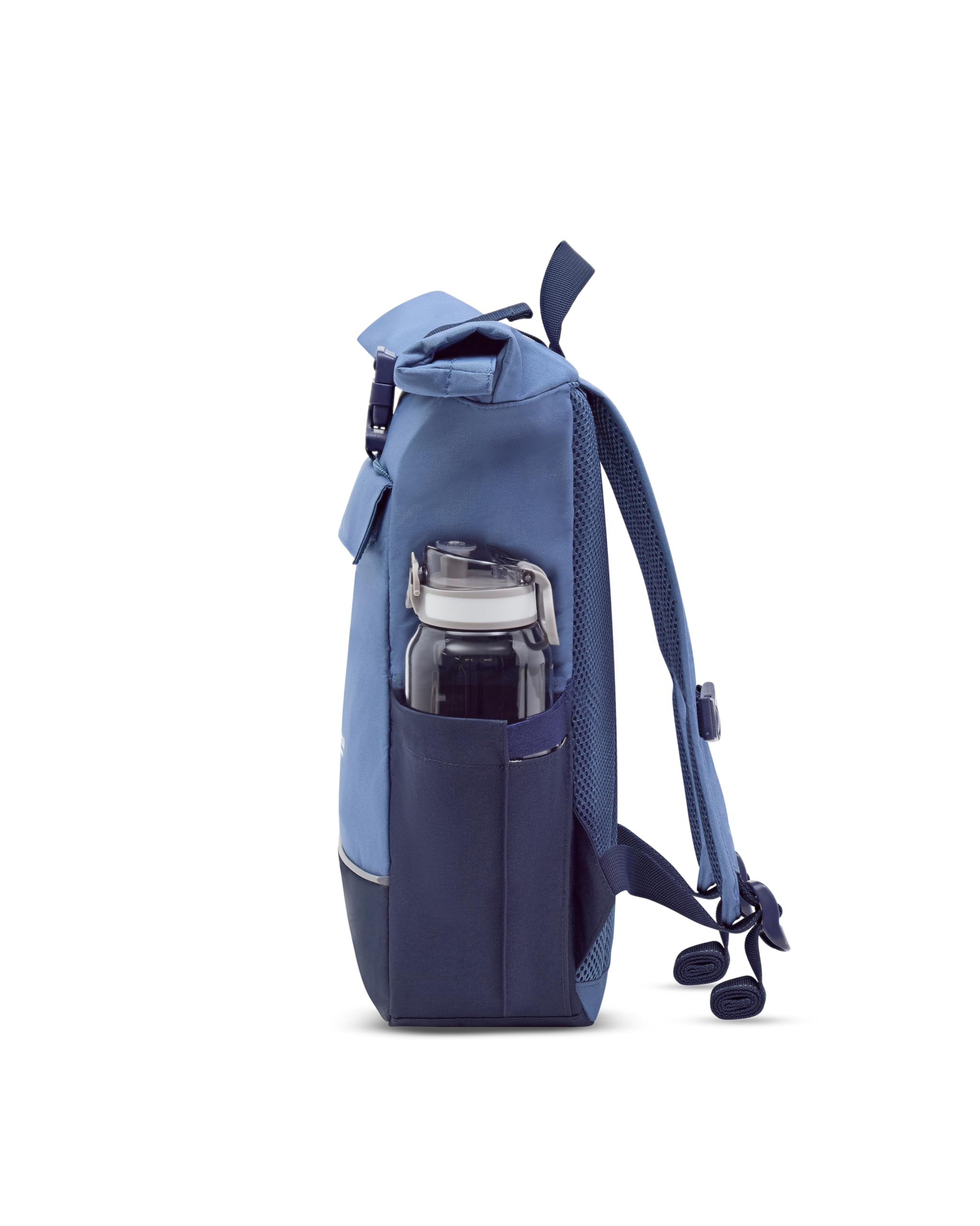 LARKSON Rucksack Kinder für Mädchen & Jungen Blau - Kjell - Rolltop Kinderrucksack mit Brustgurt - Ab 4 Jahre - 8 bis 10L - Wasserabweisend