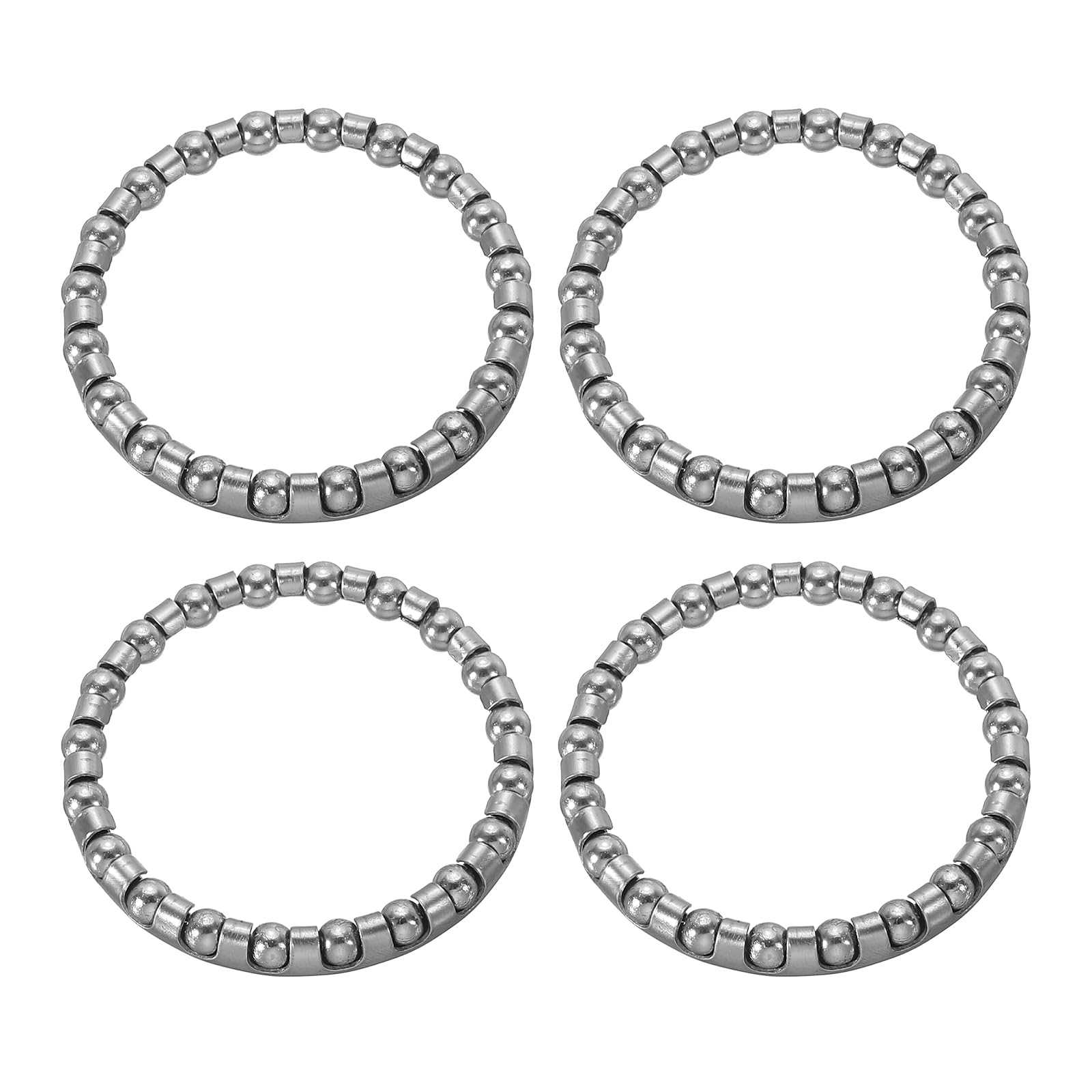 PATIKIL Cuscinetto a Sfera per Pedivella Bici 3/16 Pollici x 20 Sfere, 4pz Cuscinetti Bicicletta in Acciaio Inossidabile Ricambi Accessori per Forcella Anteriore per Mountain Bike, Argento