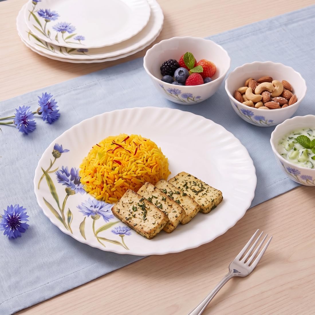 La Opala Floral Fountain Dinner Set - 35 Pcs -5