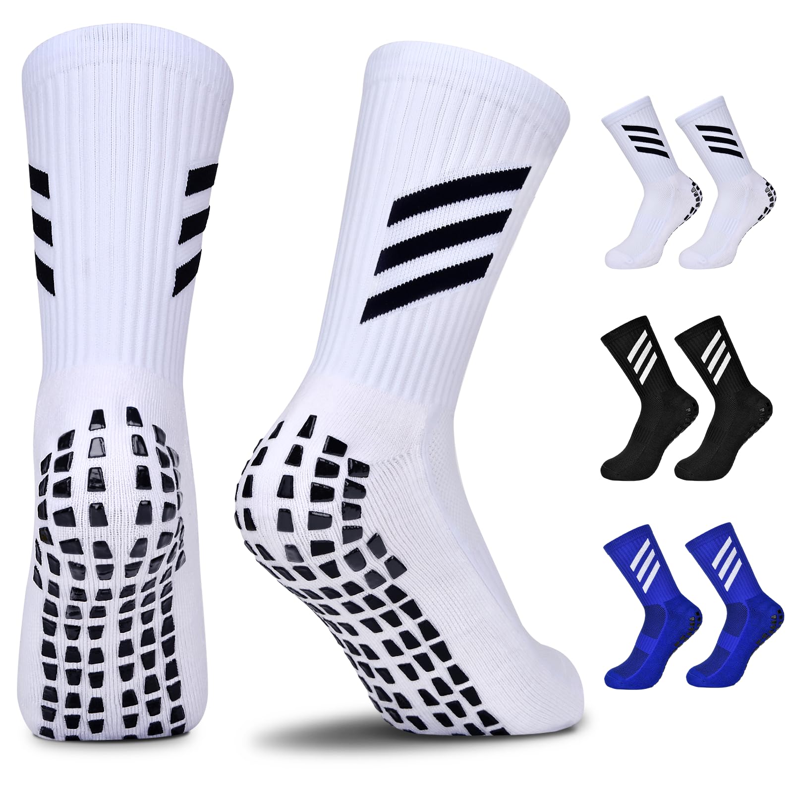 Calzettoni Calcio Bambino Calze Antiscivolo Bambino Estive Calze Sportive Grip Unisex Comodi Calzini Antiscivolo Ragazzi Ragazze Calcio Rugby Tennis Per 6-12 Anni