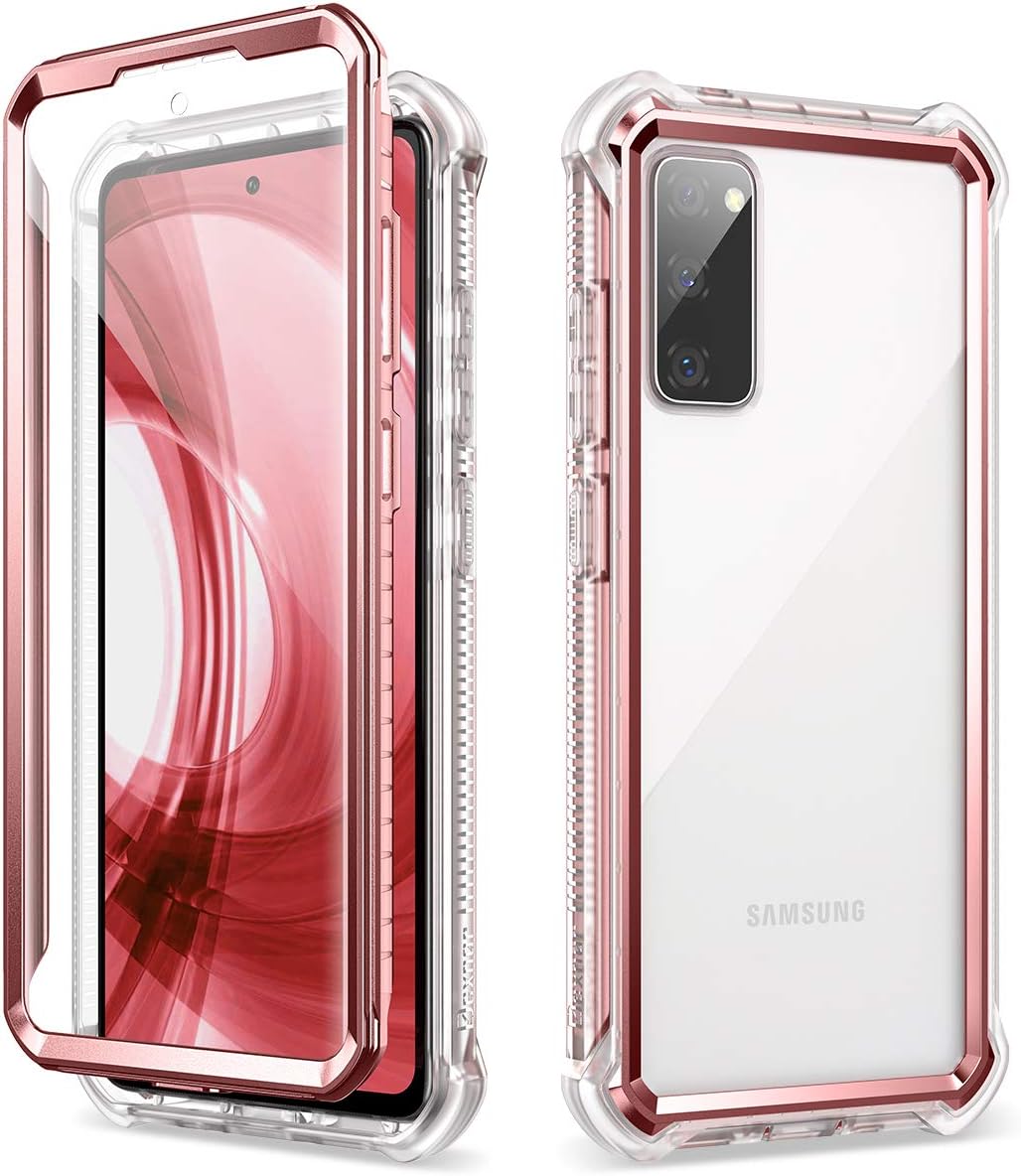 Buy Dexnor Compatible With Samsung Galaxy S Fe 5g Case With Screen Protector Electroplated Metal Frame Clear Back Cover 360 Full Body Rugged Protective Shockproof Hard Heavy Duty Bumper For Women