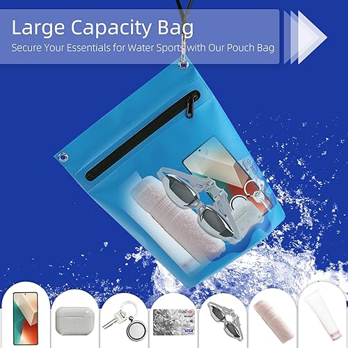 Miniatura 4 de WALNEW Bolsa seca impermeable con cremallera hermética, bolsa ligera impermeable para mujeres y hombres, bolsa cruzada IPX5 que mantiene el equipo