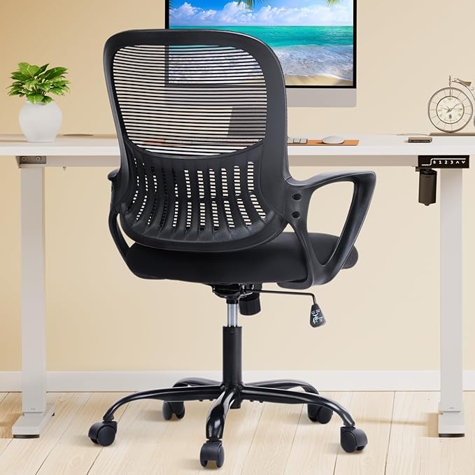 Silla De Oficina Ergonómica Con Respaldo Medio y Soporte Lum