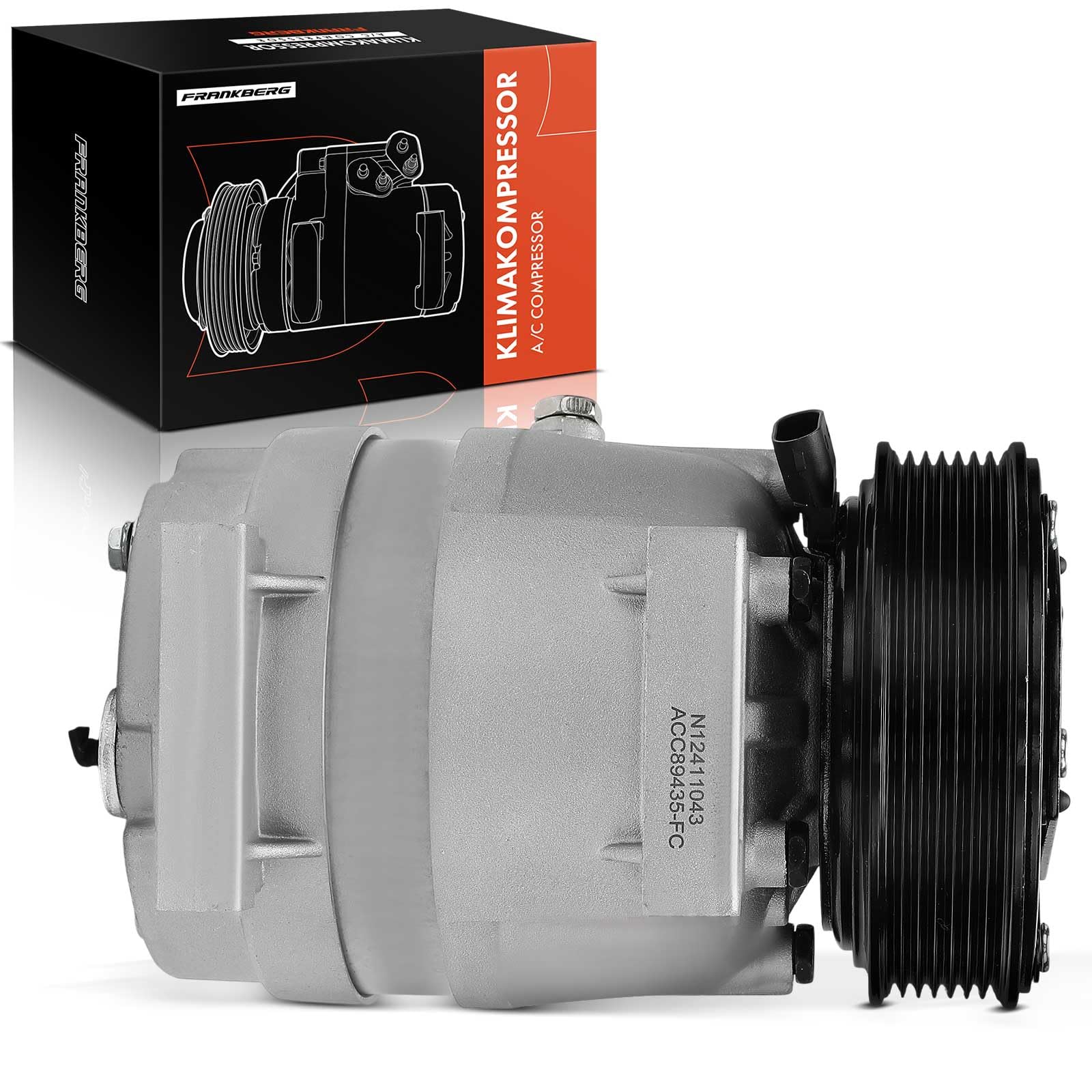 Frankberg Compressore per aria condizionata/Compressore A/C con frizione | 2763000Q1B; Compatibile con: M.e.g.a.n.e I Classic LA0/1, Autobus Interstar X70, Interstar Box X70